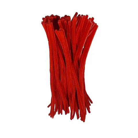 Beads & Crafts: Craft Pipe Cleaner 12"" Red Color for Hobby Crafts, Scrapbooking, DIY Accessory (Pack of 100 Pcs)