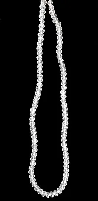 Beads  Crafts: 4mm White Transparent Glass Crystal Beads for Jewellery Making About 100 Beads Line (Pack of 5 Bead Lines)-thumb2