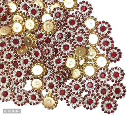 Beads  Crafts: Stone Flower for Embroidery, Clothes, Blouse, Saree, Dress Decoration (Pack of Approx 250 Pcs/125 GMS)