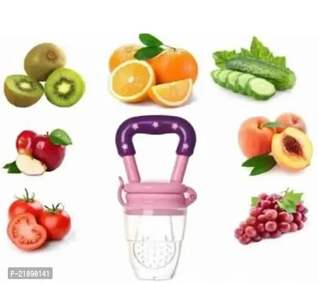 Combo of Babies Veggie Feed Bottle  - Fruit Nibbler/,Soft Pacifier/Feeder for 0 to 12 Months | Daily Needs Items for Unisex Kids - Infant Assorted Design  and Colour (sent as per stock available)-thumb3