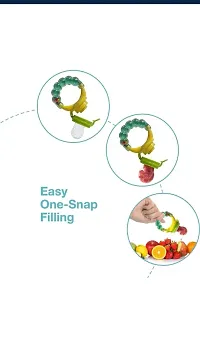 Silicone Food/Fruit Nibbler with Extra Mesh, Soft Pacifier/Feeder, Teether for Infant Baby, Infant, Assorted colours, BPA Free-thumb3