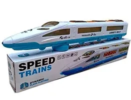 Metro Train High Speed BumpGo Action Bullet Train Toy For Kids,Colorful Led Light EffectMusical Sound Toy For Both Boy'SGirl'S,White-thumb3