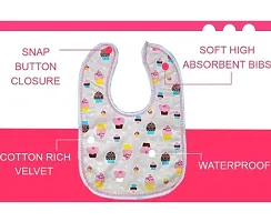 Baby Soft Bibs/Apron/Laliya Cute Multi Print|with Tich Button| Waterproof Bib Set -Print May Vary (Pack of 3)-thumb3