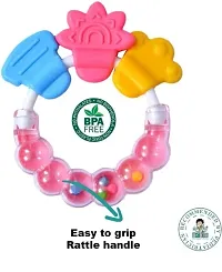 Baby-Kids Silicone Fruit Shape Teether Rattel Nibbler Combo Pack of 2-thumb1