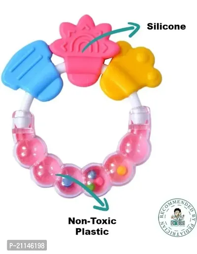 Baby-Kids Silicone Fruit Shape Teether Rattel Nibbler Combo Pack of 2-thumb3