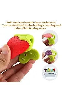 Baby Fruit Mesh Food Feeder Nibbler Pacifier and Teether Combo Set(Assorted colours and designs)sent as per stock available-thumb3