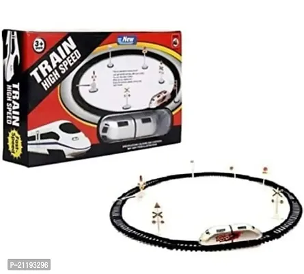 Train High-Speed Battery Operated Bullet Train Toy Set Game with Tracks and Signals for Kids Color-thumb0