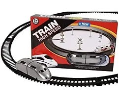 Train High-Speed Battery Operated Bullet Train Toy Set Game with Tracks and Signals for Kids Color-thumb4