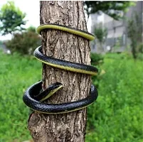 Rubber Snake Toy with Realistic Look for Playset, Pranks, Halloween Party Decoration, Garden Props (28 Inch_Black)-thumb3
