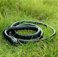 Rubber Snake Toy with Realistic Look for Playset, Pranks, Halloween Party Decoration, Garden Props (28 Inch_Black)-thumb4