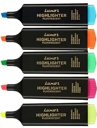 Original Highlighter Fluorescent | Assorted | Set of 5 | Versatile: School, Home  Office | Perfect for Professional  Student Work-thumb1
