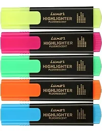 Original Highlighter Fluorescent | Assorted | Set of 5 | Versatile: School, Home  Office | Perfect for Professional  Student Work-thumb2