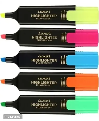 Original Highlighter Fluorescent | Assorted | Set of 5 | Versatile: School, Home  Office | Perfect for Professional  Student Work-thumb4