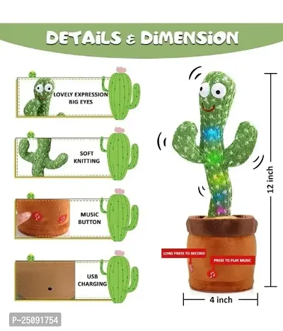 Talking Cactus for Kids Dancing Cactus Toys Can Sing Wriggle  Singing Recording Repeat What You Say Funny Education Toys-thumb5