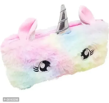 Unicorn Fur Pouch for Stationery and Make Up Accessories-thumb0