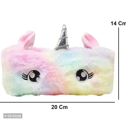 Unicorn Fur Pouch for Stationery and Make Up Accessories-thumb3