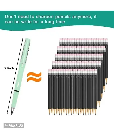 3 Pcs Everlasting Reusable Pencil Inkless Pencils Eternal Portable Erasable Metal Writing Pens-thumb2