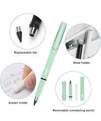 3 Pcs Everlasting Reusable Pencil Inkless Pencils Eternal Portable Erasable Metal Writing Pens-thumb3