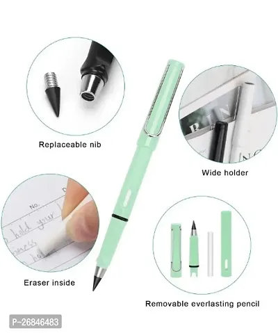 3 Pcs Everlasting Reusable Pencil Inkless Pencils Eternal Portable Erasable Metal Writing Pens-thumb4