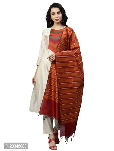 Rajvi Creation Store Women's Rayon Straight Kurta Palazzo Pant with Dupatta Set Trikon3