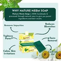 Pal's World Handmade Purifying Neem Soap For Acne, Pimples And Rashes, With Luxurious Herbs  Authentic Essential Oil For All Skin Types For Women Men | Handmade Soap | Natural Soap | Chemical Free Soap | ( Nature Neem Soap ) 75 gm Each ( Pack of 2 )-thumb4