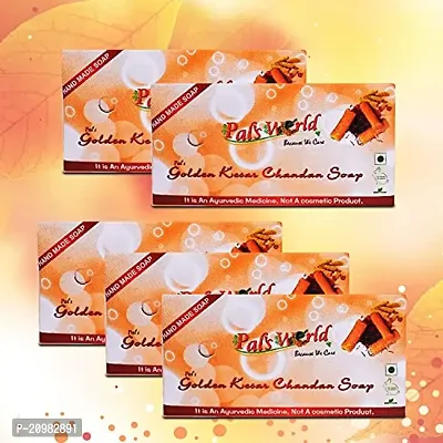 Pal's World Women Fairness Trustable Formula Golden Kesar Chandan Soap- Pack of 5-thumb2