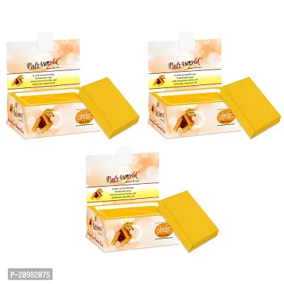 Pal's World Beauty Golden kesar chandan soap/75g each (set of 3) - Dr. Pallavi Naturo Care-thumb0