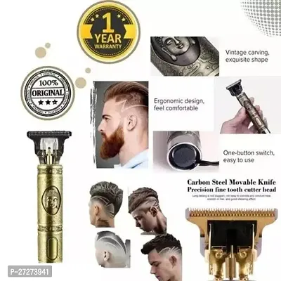 Vintage T9 Rechargeable Professional Hair Trimmer for Man with Usb supported Trimmer Men, Beard Trimmer With 3 Guided Combs, 1200mAh Li-ion Battery, 180 minutes Runtime (fireplay Vintage T9)-thumb2