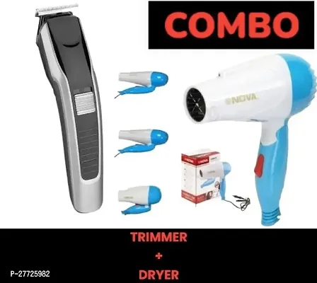 TRIMMER (MT-538) PLUS HAIR DRYER (MT 1290 MINI) COMBO PACK