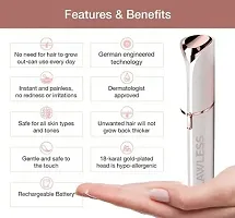 Flawless Hair Remover For Women Skincare Lipstick Mini Epilator trimmer Machine for face, flawless, Upper Lip, Chin, Eyebrow, etc. with Battery (White)(pack Of 1)-thumb1