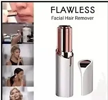 Flawless Hair Remover For Women Skincare Lipstick Mini Epilator trimmer Machine for face, flawless, Upper Lip, Chin, Eyebrow, etc. with Battery (White)(pack Of 1)-thumb2