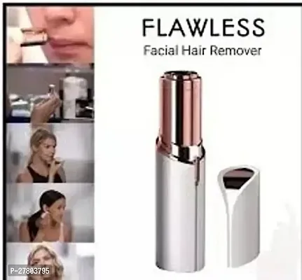 Flawless Hair Remover For Women Skincare Lipstick Mini Epilator trimmer Machine for face, flawless, Upper Lip, Chin, Eyebrow, etc. with Battery (White)(pack Of 1)-thumb0