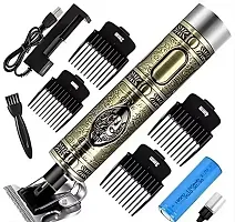 Sizzling Trimmer Men Beard Trimmer, Professional Hair Clipper, Adjustable Blade Clipper, Hair Trimmer and Shaver For Men, Close Cut Precise Hair Machine, Body Trimmer Men (Metal Body), Gold-thumb1