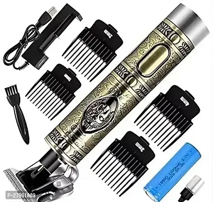 Sizzling Trimmer Men Beard Trimmer, Professional Hair Clipper, Adjustable Blade Clipper, Hair Trimmer and Shaver For Men, Close Cut Precise Hair Machine, Body Trimmer Men (Metal Body), Gold-thumb2