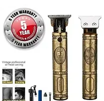 Sizzling Trimmer Men Beard Trimmer, Professional Hair Clipper, Adjustable Blade Clipper, Hair Trimmer and Shaver For Men, Close Cut Precise Hair Machine, Body Trimmer Men (Metal Body), Gold-thumb3