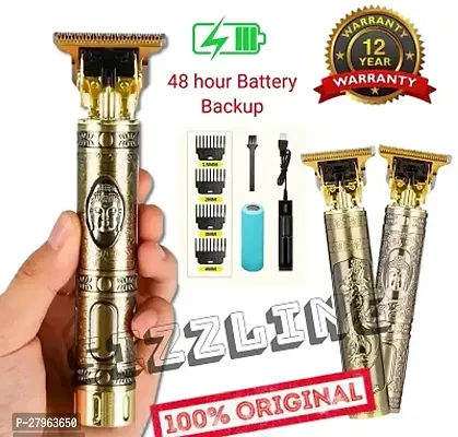 Sizzling Trimmer Men Beard Trimmer, Professional Hair Clipper, Adjustable Blade Clipper, Hair Trimmer and Shaver For Men, Close Cut Precise Hair Machine, Body Trimmer Men (Metal Body), Gold