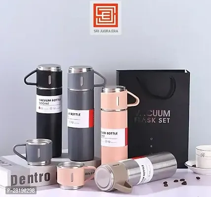 Stainless Steel 500ml Vacuum Insulated Bottle Water Flask with  Cup-thumb0