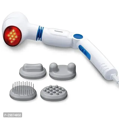 Rotating Massage Head, 4 Interchangeable attachments  3 Function Levels