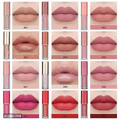 Long Lasting Quick-Drying Non-Stick Cup Nude Lip Stain Kit - 12 Pcs-thumb2