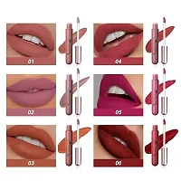 6-Pc Matte Nude Liquid Lipstick Set - Long-Lasting  Pigmented Shades-thumb1