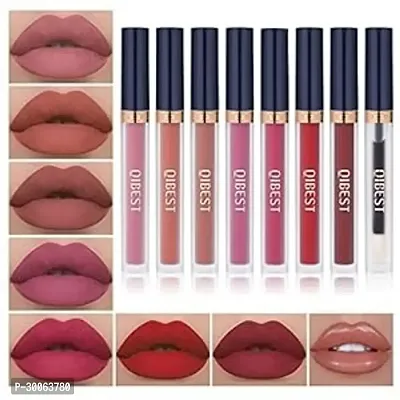 7Pcs Matte Liquid Lipstick  1Pcs Lip Plumper Makeup Set Kit, Pigmented Long Lasting Lip Gloss Set-thumb0