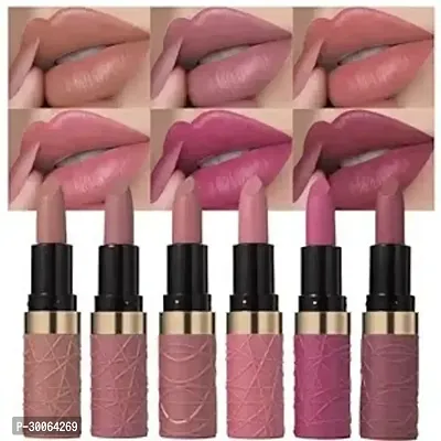 6Pcs Nude Brown Pink Purple Rose Red Mauve Matte Lipstick Sets for Women-thumb2