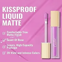 Liquid Pinky Purple Lipstick for Women, Long Lasting Lipstick Waterproof Lip Stain-thumb2