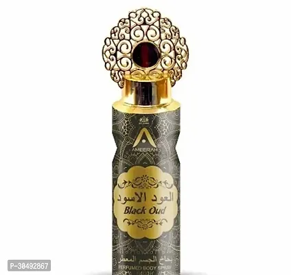 Ameerah Balck Oud Perfume Deodorant Body Spray for Men Women (200 Ml)-thumb0