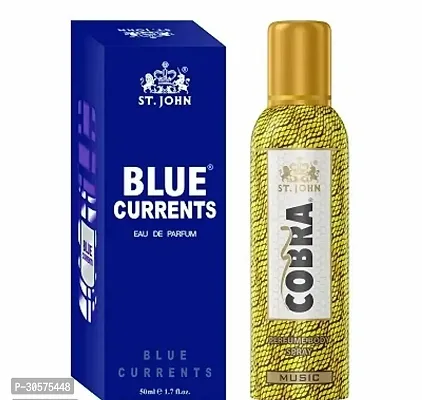 No Gas Music Deodorant Body Spray (100 Ml) and Blue Current 50 Ml Perfume (2 Items in The Set)