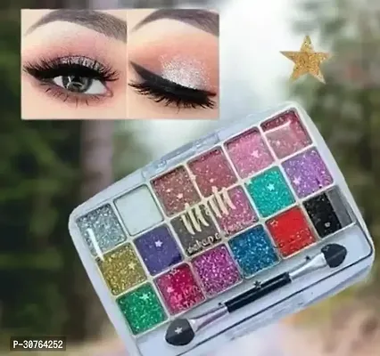 Trendy 18 Color Glitter Eye Shadow Fabulous Palette Professional Collection Full Waterproof And Smudg Proof Pack Of 1-thumb0