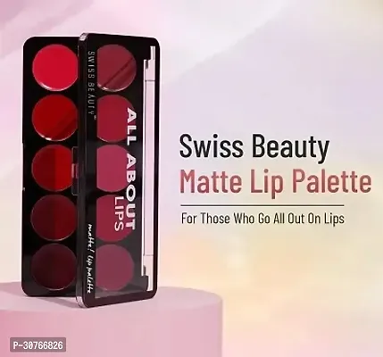 Swiss Beauty Matte Lip Palette With 10 Pigmented Colors Lipstick- Shade 02