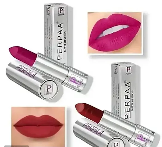 Lip Color Enrich with Vitamin E - Non-Drying, Creamy Matte Bullet Lipstick (Pack of 2, Magenta ,Bridal Maroon)