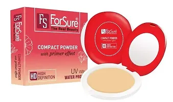 ForSure Compact Powder with Primer Effect, Kajal and Pack of 3 Forfor Matte Lipstick (Colour - Orange, Copper, Maroon)-thumb2