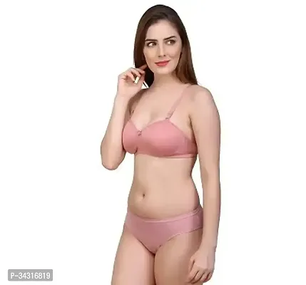 Women's Cotton Blend Lightly Padded Bra and Panty Pack of 3-thumb5